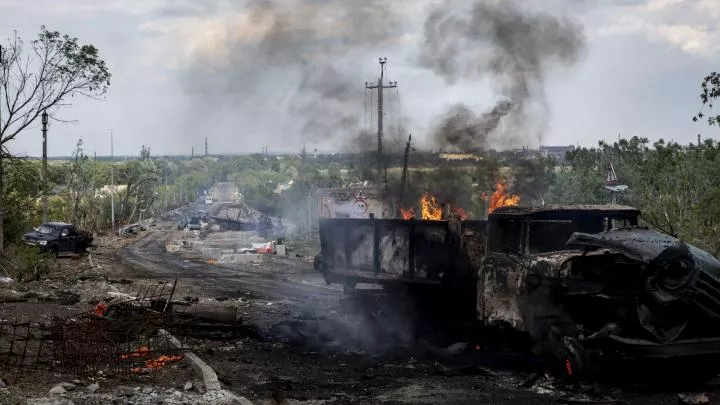 Союзные войска блокировали Северск с трех сторон 