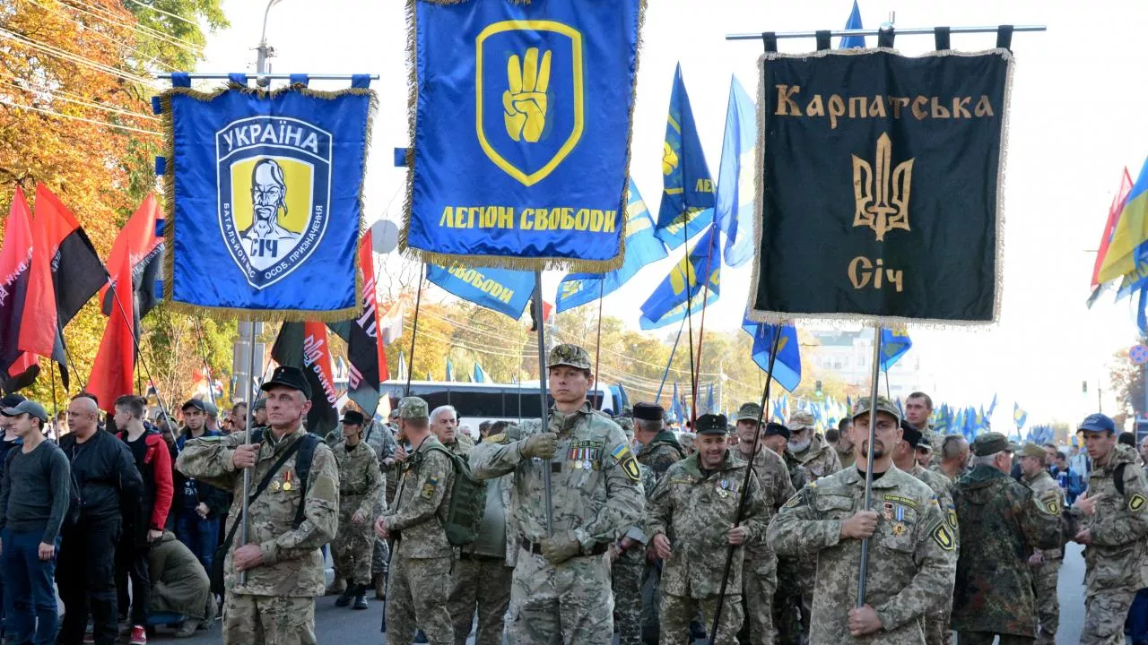 Новости укр нет. Украинские фашисты. 14 Октября Украина. Неонацисты на Украине.