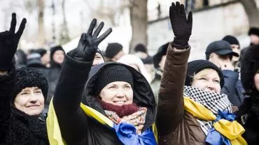 В Киеве проходит акция протеста сторонников "Партии Шария" 